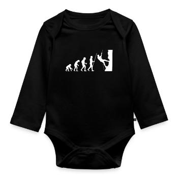 Klettern Evolution - Baby Bio-Langarm-Body - Schwarz - Vorne