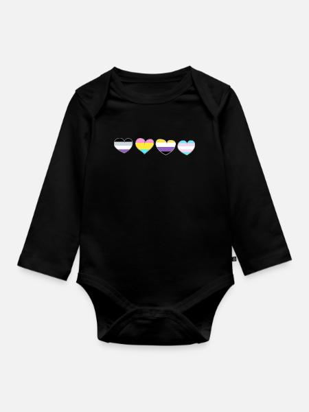 LGBT Pride - Baby Bio-Langarm-Body - Schwarz