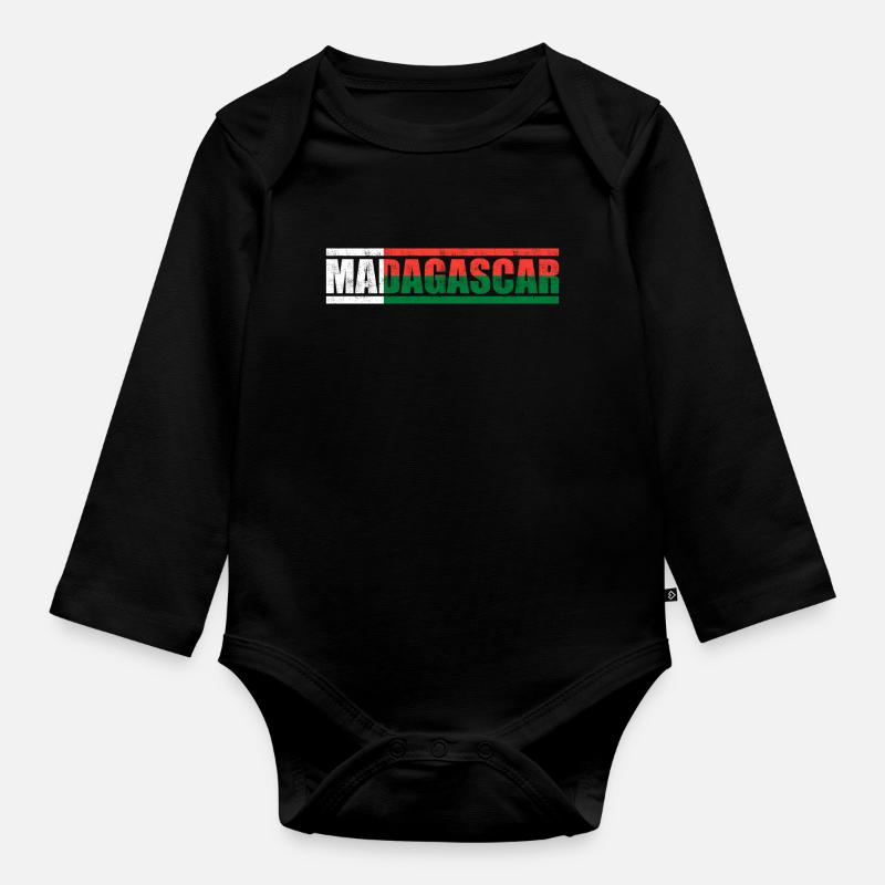 Madagascar - Body Bébé bio manches longues - noir