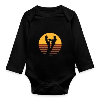 Funny Chainsaw Arborist Gift - Organic Longsleeve Baby Bodysuit - black - Front