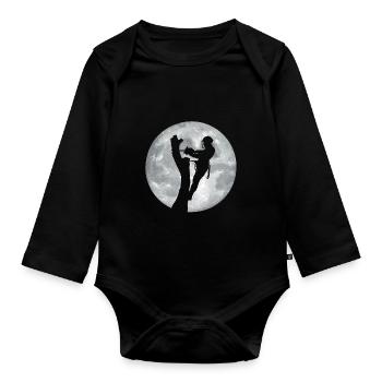 Funny Chainsaw Arborist Gift - Organic Longsleeve Baby Bodysuit - black - Front