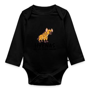 Hyène - Body Bébé bio manches longues - noir - Devant