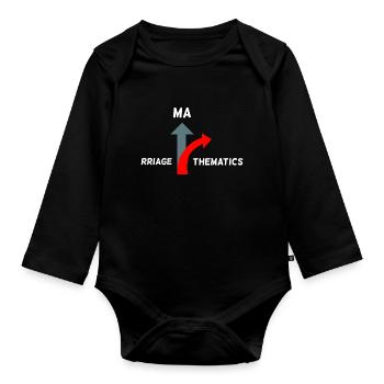 Math Gift Nerd Teacher Math Teacher Math - Body Bébé bio manches longues - noir - Devant