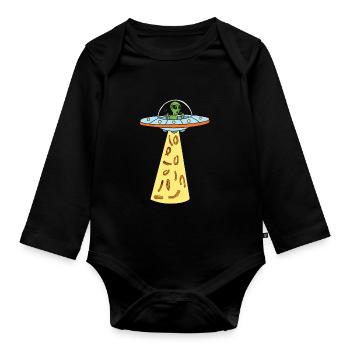 Churro Gift Mexico Food - Organic Longsleeve Baby Bodysuit - black - Front