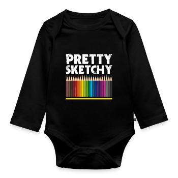 Pretty Incomplete Art Color Artist Colored - Organic Longsleeve Baby Bodysuit - black - Front