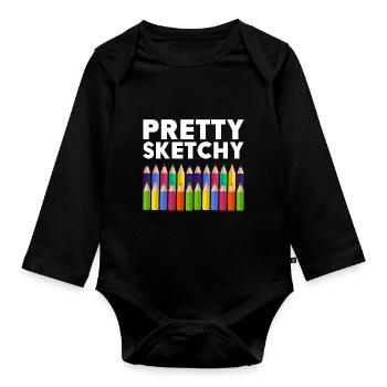 Pretty Incomplete Art Color Artist Colored - Organic Longsleeve Baby Bodysuit - black - Front