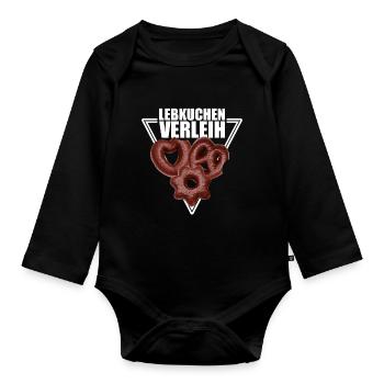 Lebkuchen Verleih - Baby Bio-Langarm-Body - Schwarz - Vorne