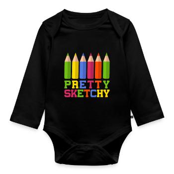 Pretty Incomplete Art Color Artist Colored - Organic Longsleeve Baby Bodysuit - black - Front