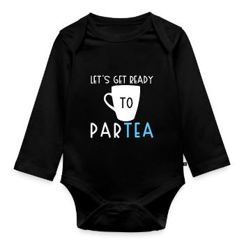 Tea Drinker Tea Lover Gift Tea - Organic Longsleeve Baby Bodysuit - black - Front
