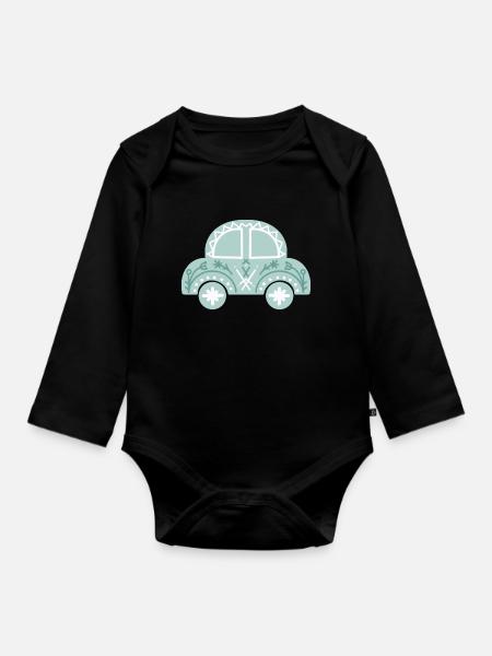 Merry Christmas Auto Pilot T-Shirt - Baby Bio-Langarm-Body - Schwarz