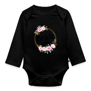 Bride To Be Wedding Bride Bachelor Party - Organic Longsleeve Baby Bodysuit - black - Front
