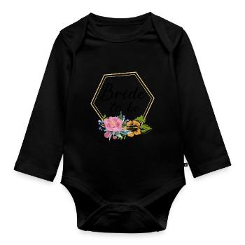 Bride To Be Wedding Bride Bachelor Party - Organic Longsleeve Baby Bodysuit - black - Front