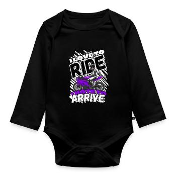 Moto Lifestyle / Moto / Moto motard - Body Bébé bio manches longues - noir - Devant