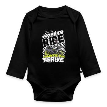 Motorcycle Lifestyle / Motorcycle / Motorcycle biker - Organic Longsleeve Baby Bodysuit - black - Front
