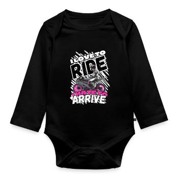 Motorcycle Lifestyle / Motorcycle / Motorcycle biker - Organic Longsleeve Baby Bodysuit - black - Front