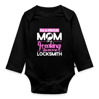 Locksmith Lock Picking Employee Locksmith - Organic Longsleeve Baby Bodysuit - black - Front