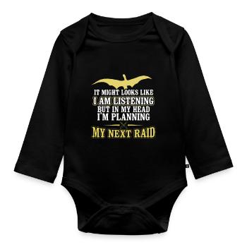 It may look like I'm - Organic Longsleeve Baby Bodysuit - black - Front