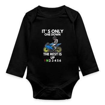 Motorcycle Lifestyle / Motorcycle / Motorcycle biker - Organic Longsleeve Baby Bodysuit - black - Front