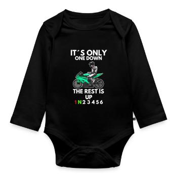 Motorcycle Lifestyle / Motorcycle / Motorcycle biker - Organic Longsleeve Baby Bodysuit - black - Front