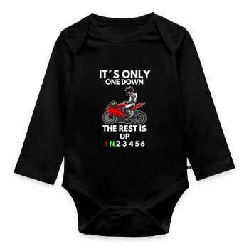 Motorcycle Lifestyle / Motorrad / Motorräder biker - Baby Bio-Langarm-Body - Schwarz - Vorne