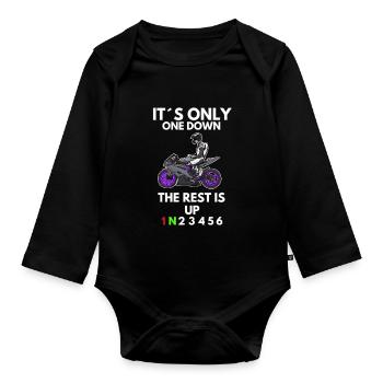 Motorcycle Lifestyle / Motorcycle / Motorcycle biker - Organic Longsleeve Baby Bodysuit - black - Front