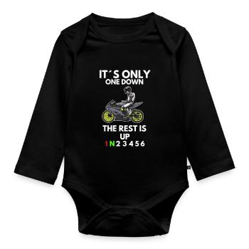 Motorcycle Lifestyle / Motorcycle / Motorcycle biker - Organic Longsleeve Baby Bodysuit - black - Front