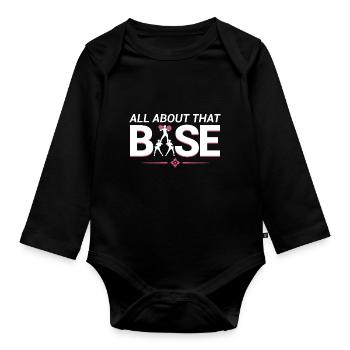 Cheerleader Über Diese Basis -Cheerleading - Baby Bio-Langarm-Body - Schwarz - Vorne