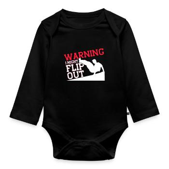 Parkour Cadeau Freerunning Parkour Runner - Body Bébé bio manches longues - noir - Devant
