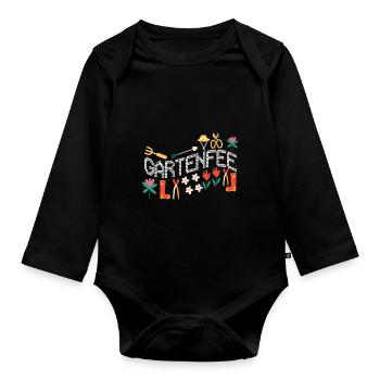 Garden Fairy Gardener Hobby Garden Self-Catering - Organic Longsleeve Baby Bodysuit - black - Front