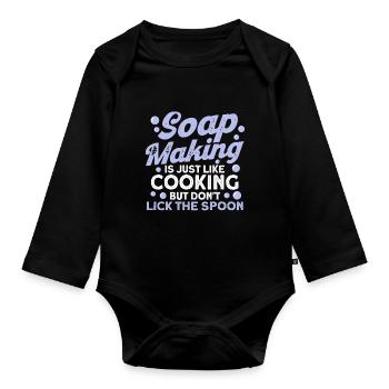 Soap Making Gift Homemade Soap Maker - Baby Bio-Langarm-Body - Schwarz - Vorne