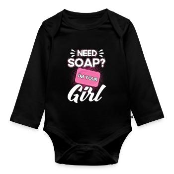 Soap Making Gift Homemade Soap Maker - Baby Bio-Langarm-Body - Schwarz - Vorne