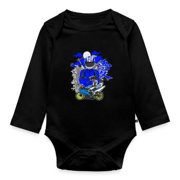 Motorcycle Lifestyle / Motorcycle / Motorcycle biker - Organic Longsleeve Baby Bodysuit - black - Front