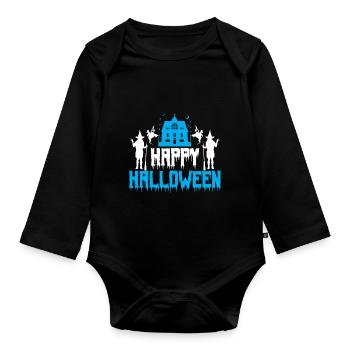 Bonne tenue d’Halloween pour le 31 octobre - Body Bébé bio manches longues - noir - Devant