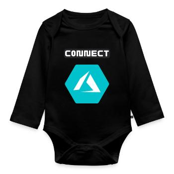 Internet Connect people - Organic Longsleeve Baby Bodysuit - black - Front