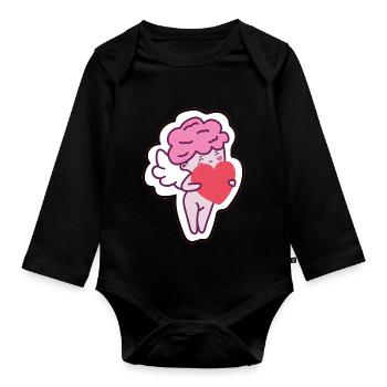 Amor - Baby Bio-Langarm-Body - Schwarz - Vorne