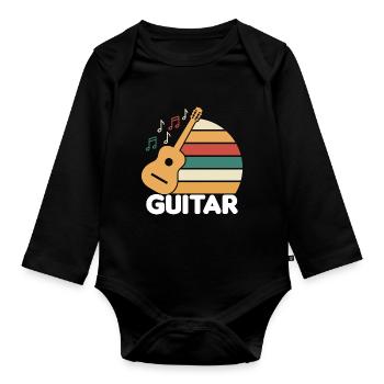 Gitarre spielen lernen - Baby Bio-Langarm-Body - Schwarz - Vorne