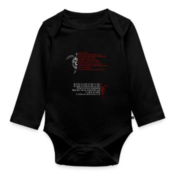 Haka Dance Maori Neuseeland Rugby Tradition Fan - Baby Bio-Langarm-Body - Schwarz - Vorne