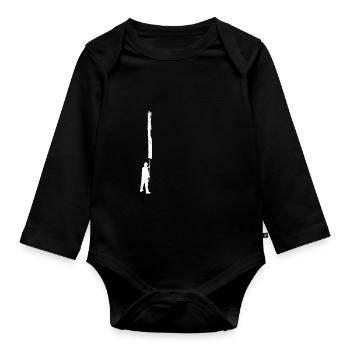 Master painter craftsmen varnishers painting - Organic Longsleeve Baby Bodysuit - black - Front