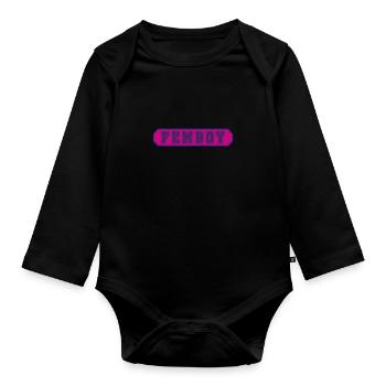 Femboy Cross Dressing LGBTQ CSD - Body Bébé bio manches longues - noir - Devant