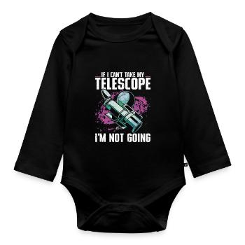 Stargazer Poison Cosmology Stargazing - Organic Longsleeve Baby Bodysuit - black - Front