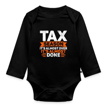 Steuersaison Cpa Buchhalter Geschenk Steuertag - Baby Bio-Langarm-Body - Schwarz - Vorne