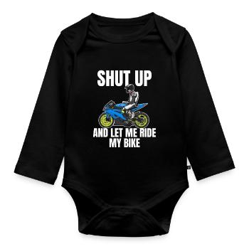 Motorcycle Lifestyle / Motorcycle / Motorcycles biker - Organic Longsleeve Baby Bodysuit - black - Front