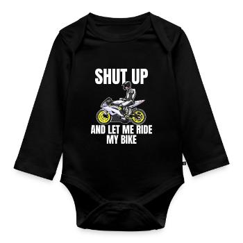 Motorcycle Lifestyle / Motorrad / Motorräder biker - Baby Bio-Langarm-Body - Schwarz - Vorne