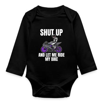 Motorcycle Lifestyle / Motorrad / Motorräder biker - Baby Bio-Langarm-Body - Schwarz - Vorne