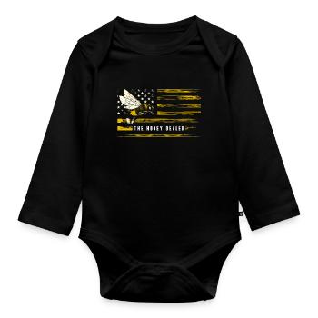 Imker Hummel Insekten Weltretter - Baby Bio-Langarm-Body - Schwarz - Vorne