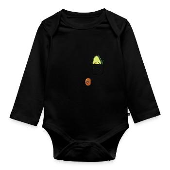 Sac d’avocat - Body Bébé bio manches longues - noir - Devant