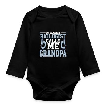 Biologiste Cadeau Biologie - Body Bébé bio manches longues - noir - Devant