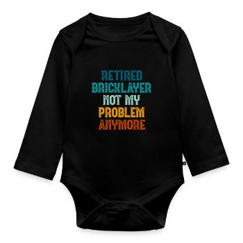 Mason Gift Profession Saying Mason - Organic Longsleeve Baby Bodysuit - black - Front
