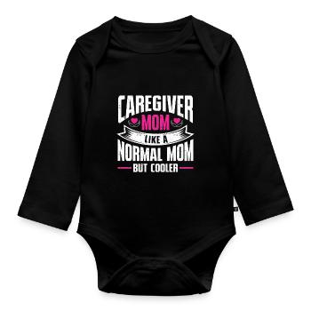 Infirmière soignante - Body Bébé bio manches longues - noir - Devant