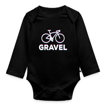 Vélo de gravier Glitch Cyclist Bikepacker Bike - Body Bébé bio manches longues - noir - Devant